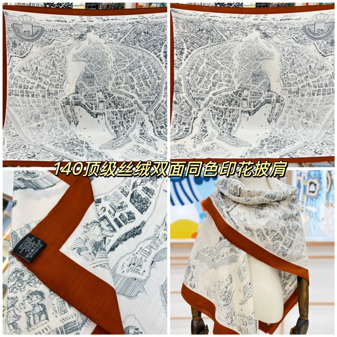 【140顶级丝羊绒双面同色披肩『骏马之城』！！超级气质！！】不仅美有其表，更有好品质与好细节的出彩内质！