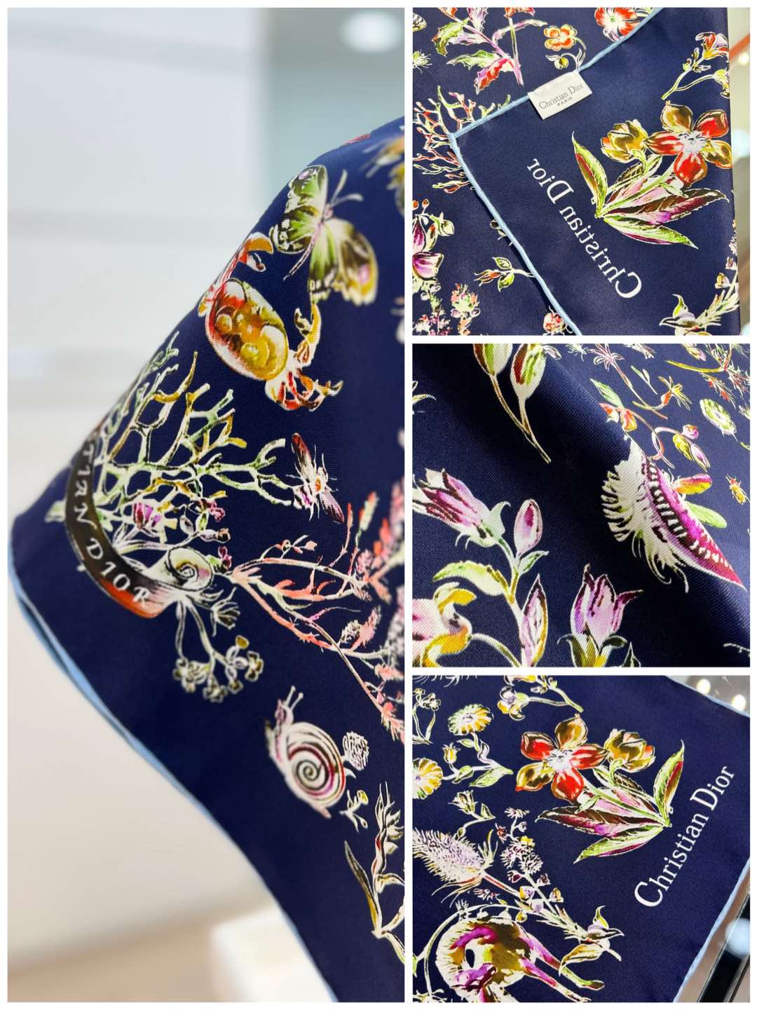 Dior 印花方巾-25早春新品【18mm双面同色】
90 厘米黑色桑蚕丝斜纹面料多色 Dior Cab