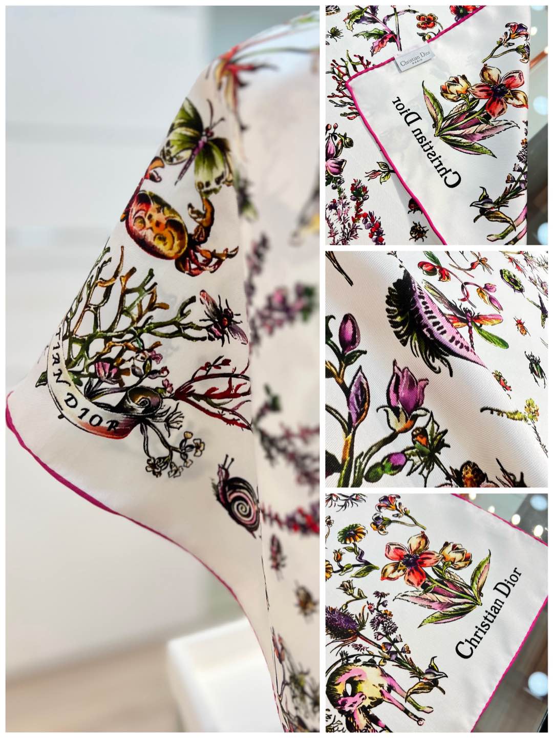 Dior 印花方巾-25早春新品【18mm双面同色】
90 厘米黑色桑蚕丝斜纹面料多色 Dior Cab