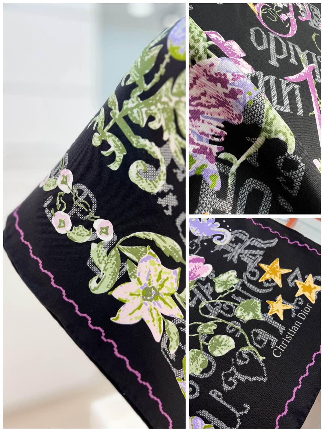 Dior 印花方巾 -【18mm双面同色】25早春新品
90厘米象牙色桑蚕丝斜纹面料多色 Christi