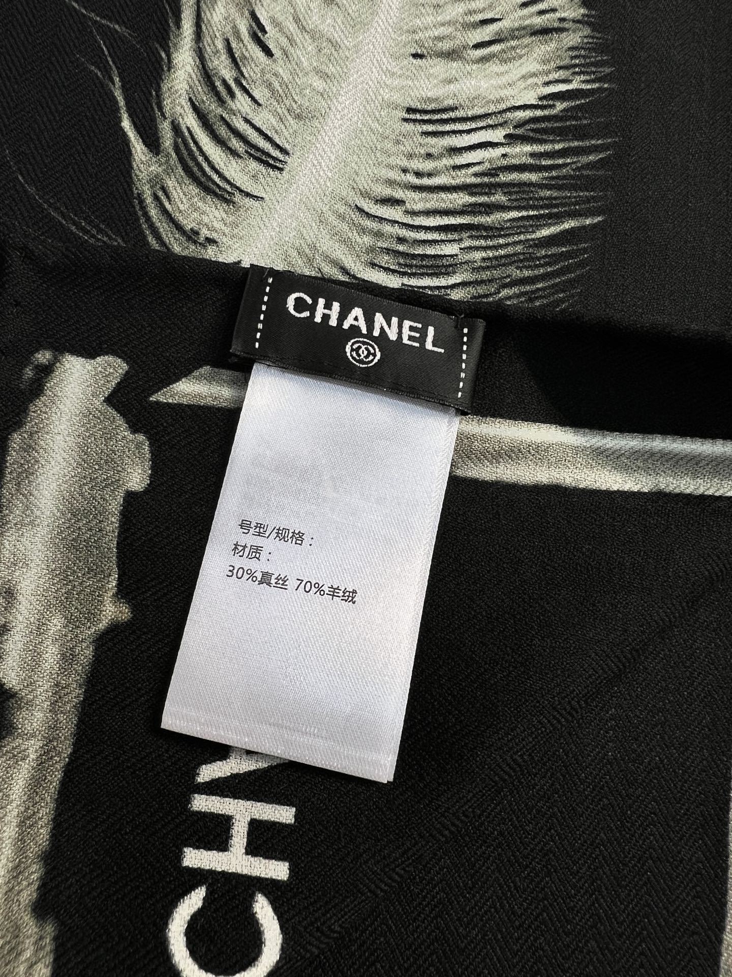 💰Chanel ~25秋冬新品~【贵妇羽毛系列】【140双面丝毛披肩】手工卷边丝毛方巾(30%桑蚕丝70