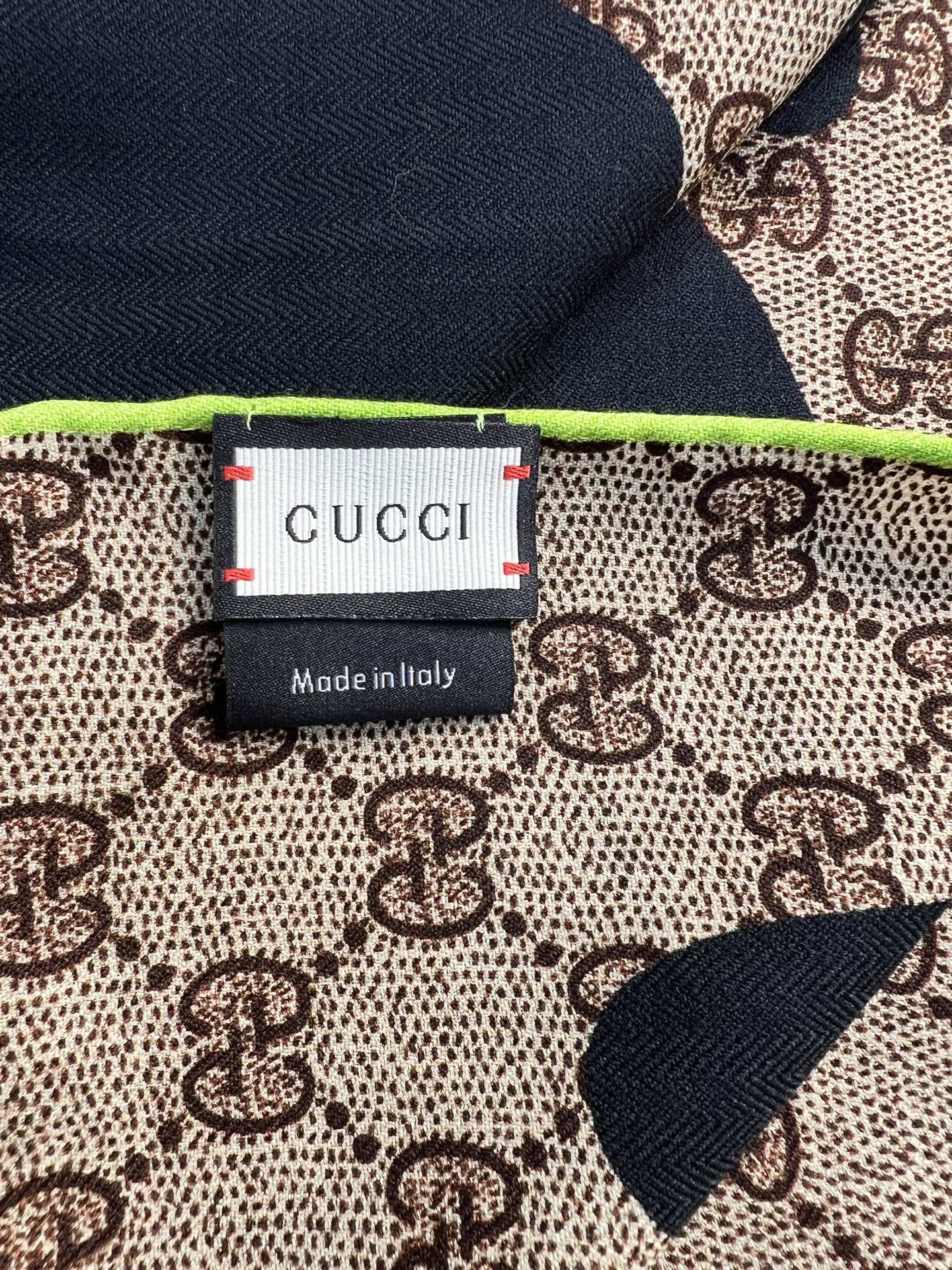 💰225*140 项目双面同色印花丝毛披肩～Gucci艺术家Sara Leghissa革新演绎Gucci