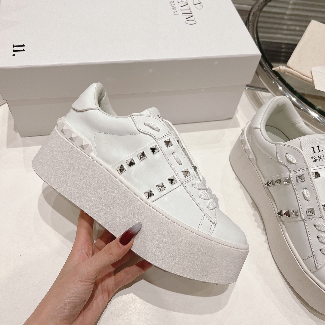 Valentino 2024 Rocktud Untitled Sports Shoes: Premium Leather, High Rubber Base. - 图片 5