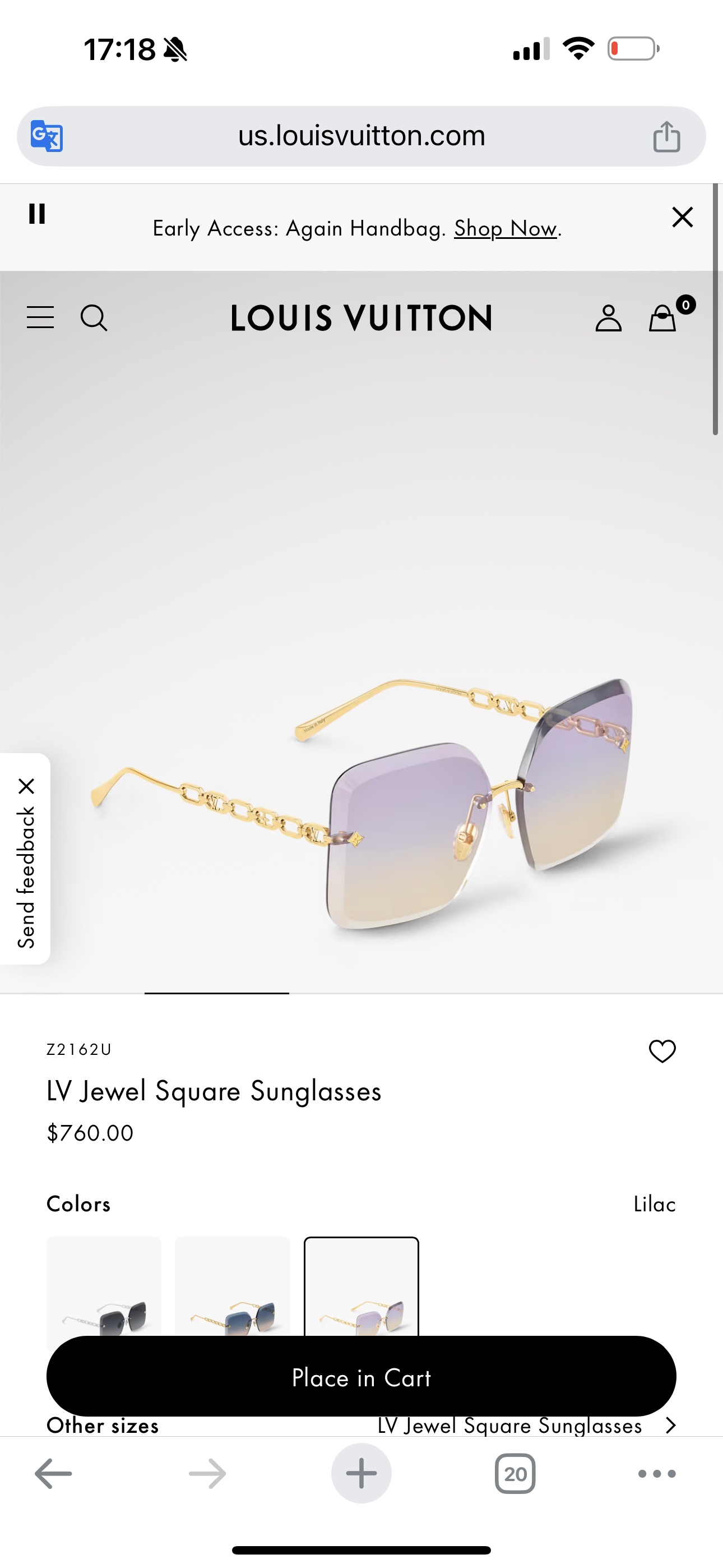  LOUIS VUITTON
MODEL：Z2162U
SIZE：61口15-140
