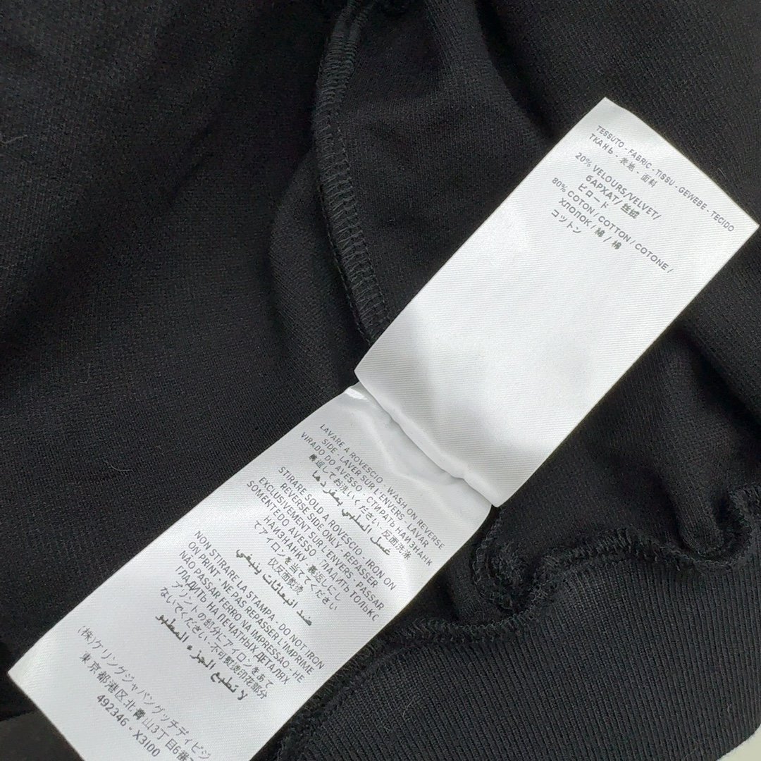 Gu24SS爆款推荐黑色植绒GG老花logo运动套装原版开发定位植绒设计连帽卫衣外套搭配松紧腰直筒小短裤
