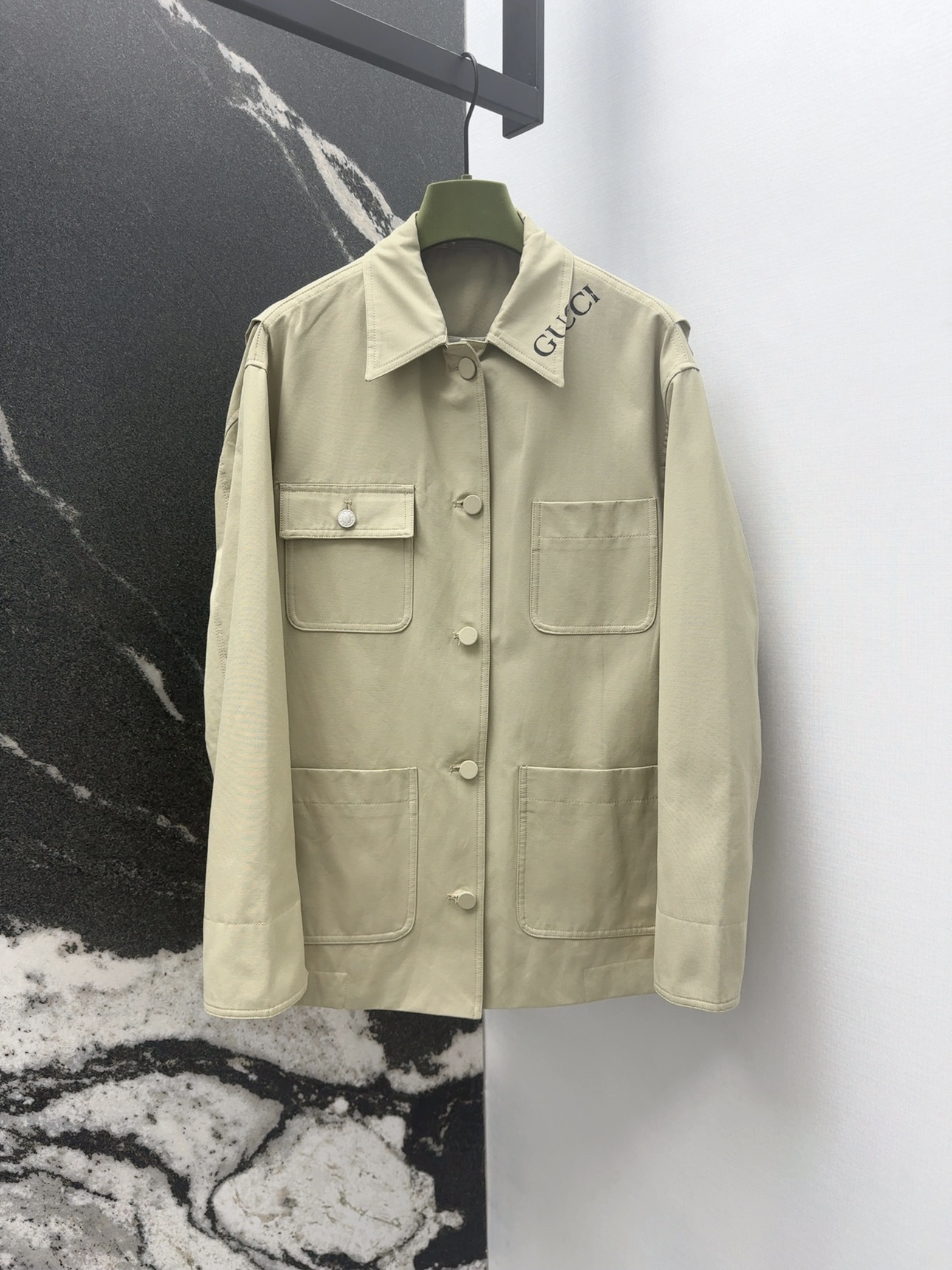 Gucci Abbigliamento Giacca & Soprabito Giacca a Vento Khaki Collezione Autunno/Inverno Vintage Casual