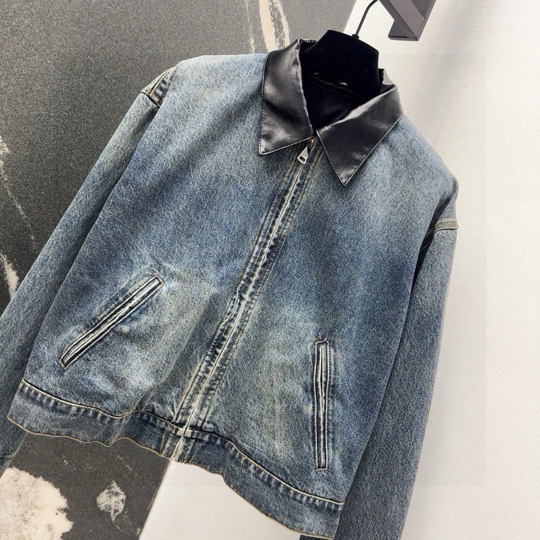New Fall/Winter Female Suit Set: Pelt Pelvis Cowboy Jacket, Tan Zip Jacket, High-Quality Jeans - 图片 2