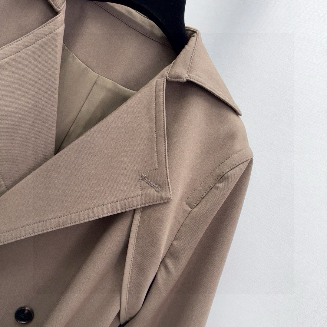 BV 24SS New-Collar Windsuit Coat: Classic Style for Single Women’s Fall Wardrobe - 图片 4