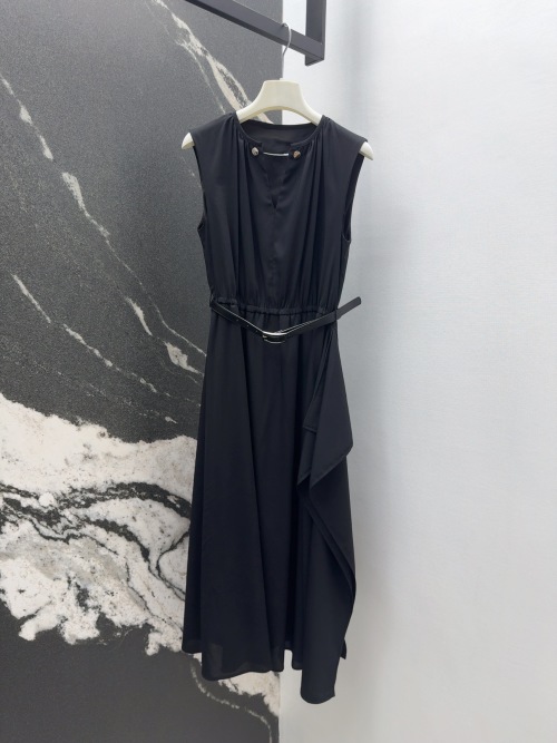 Elegant Sleeveless Midi Dress with Belt - Hepburn Style, Chic and Comfortable 1 Elegant Sleeveless Midi Dress with Belt - Hepburn Style, Chic and Comfortable