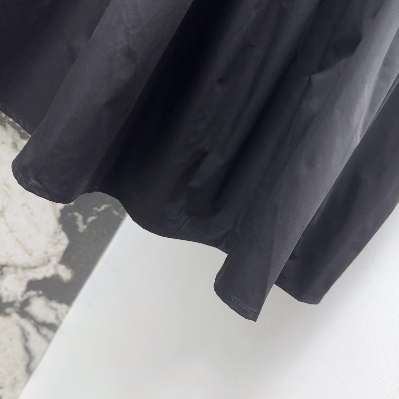 High-Quality Silk-Cotton Dress: Classic Black System for Young Woman - 图片 7