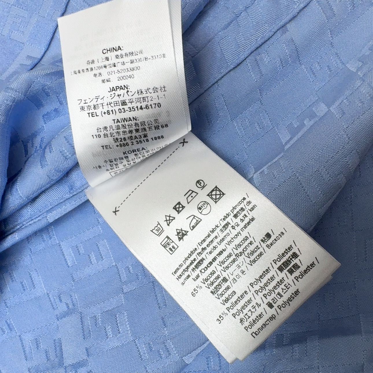 “FD 25SS Spring and Summer Women’s Shirts: Stylish Designs in Glacial Blue and Dark Grained Fabric” - 图片 8