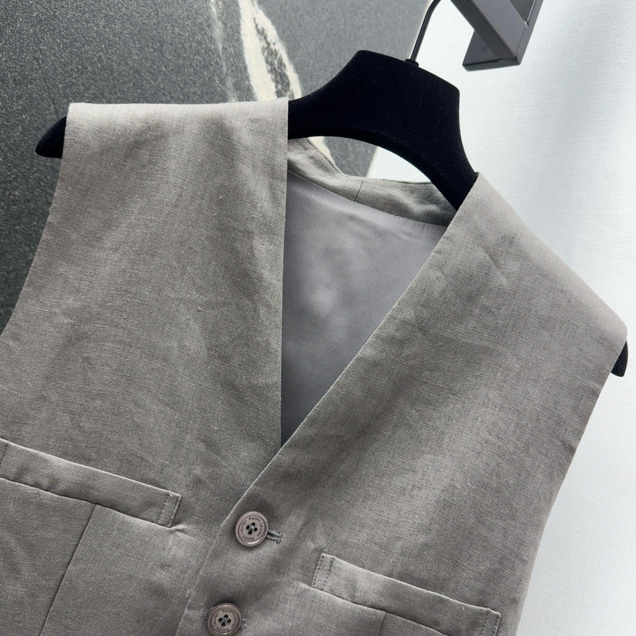 RL 25SS Linen Suit: Classic H-Style Vest with Shorts, Effortless and Stylish - 图片 3