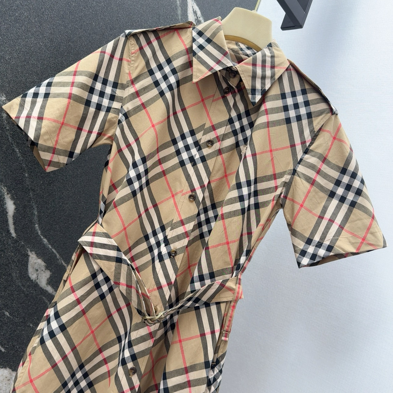 Spring and Summer Brand-New Cotton Shirt Dress for Women – Fashionable and Classic Styles - 图片 3