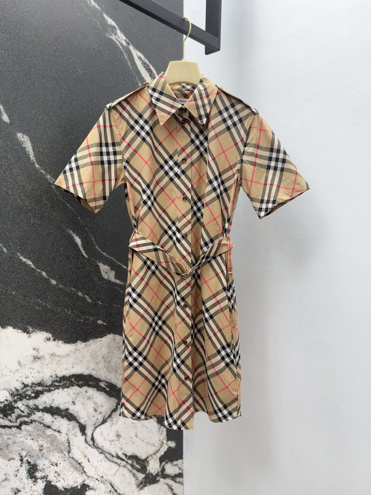 Spring and Summer Brand-New Cotton Shirt Dress for Women – Fashionable and Classic Styles - 图片 1