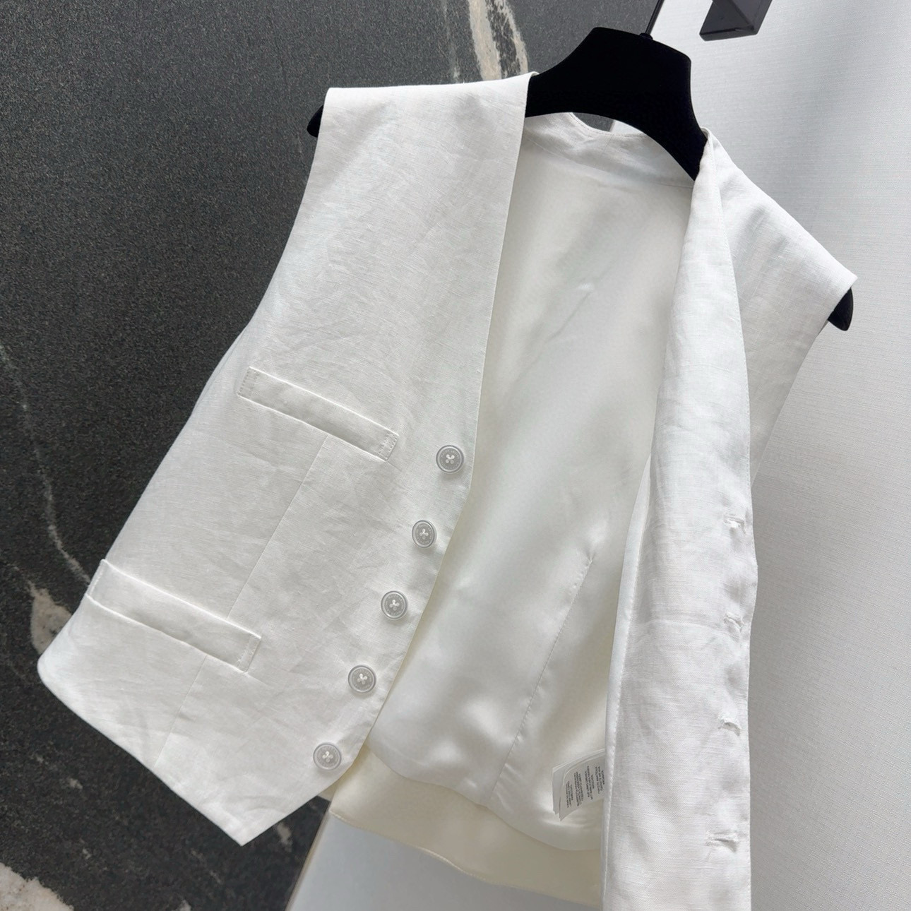 RL 25SS Linen Suit: Original Hard-core Female Suit with Classic H-Style Vest - 图片 6