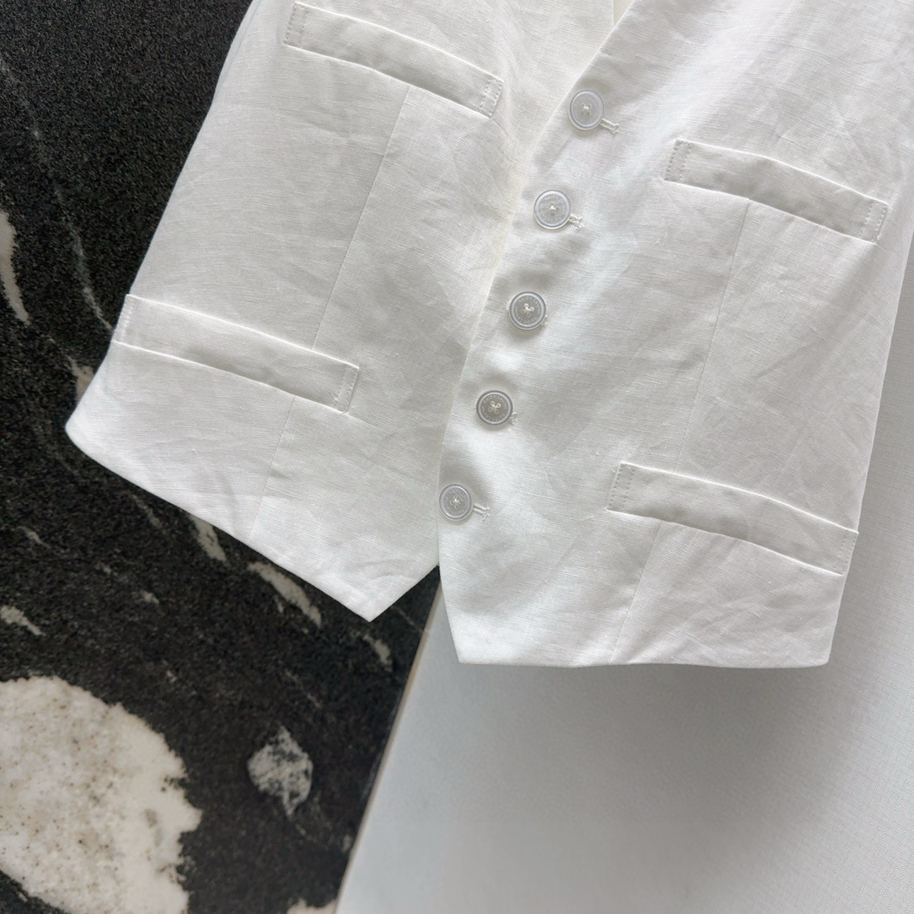 RL 25SS Linen Suit: Original Hard-core Female Suit with Classic H-Style Vest - 图片 5