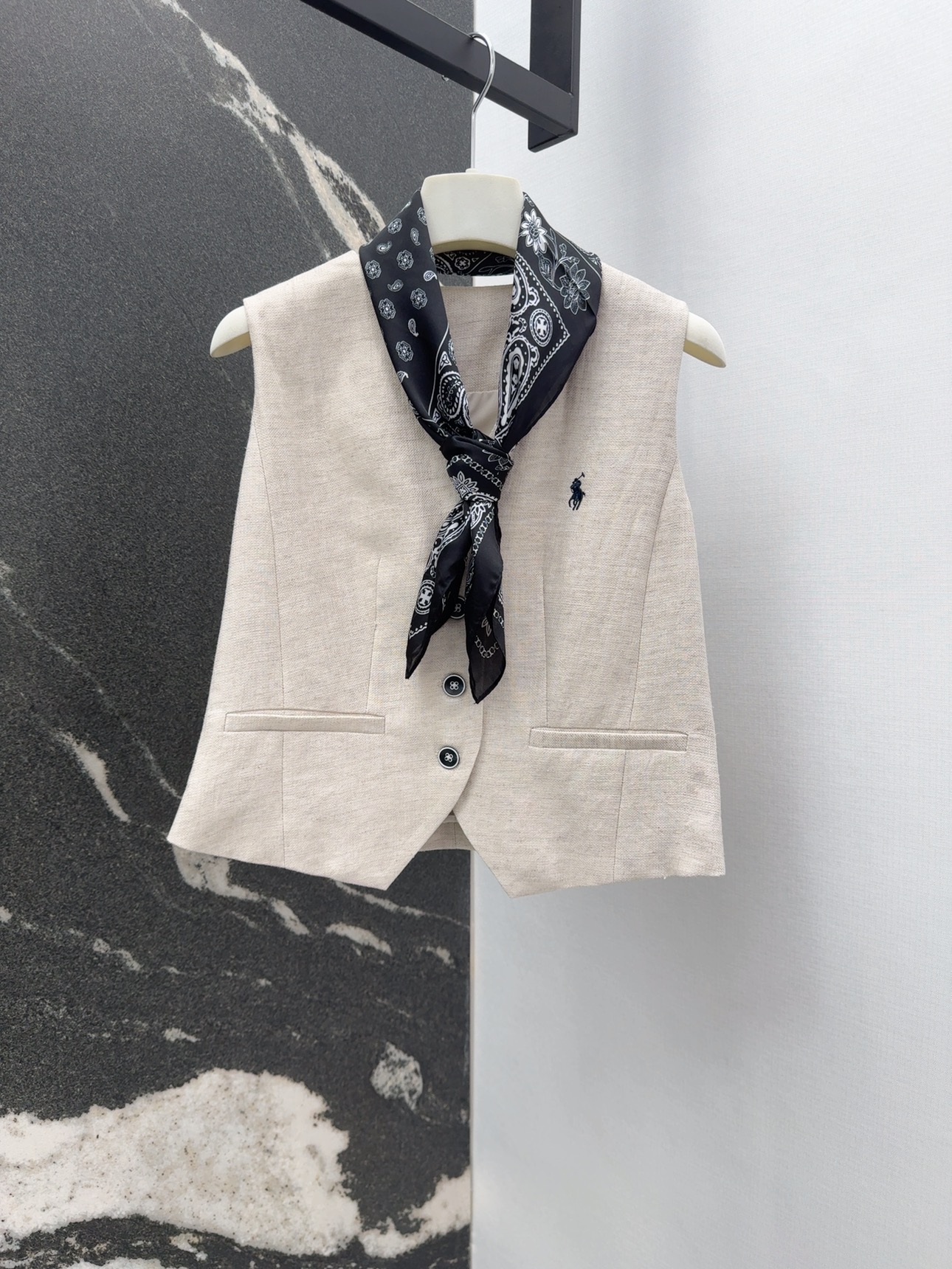 “New Classic Embroidery Logo Cape Suit: RL 25SS First-Class Female Suit” - 图片 2