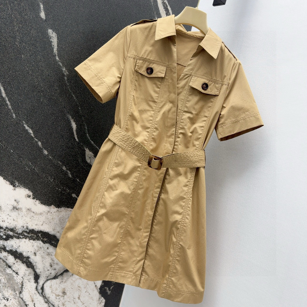 Spring-Summer Urban Women’s Elegant Dress with Hand-Dressing Bag Decorations - 图片 2