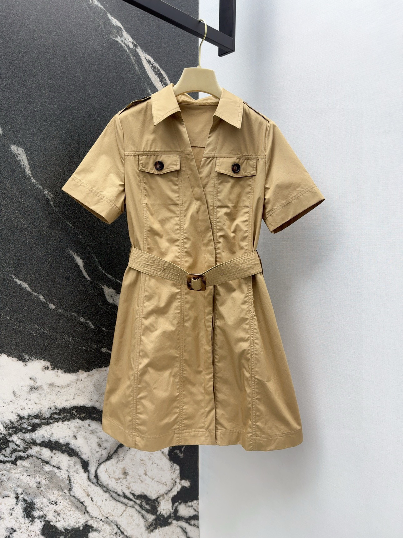 Spring-Summer Urban Women’s Elegant Dress with Hand-Dressing Bag Decorations - 图片 1