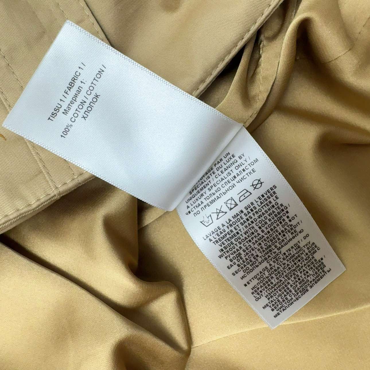 Spring-Summer Khaki-Coloured Dress with Double-Skinned Tack Design and Metallic Belts - 图片 8