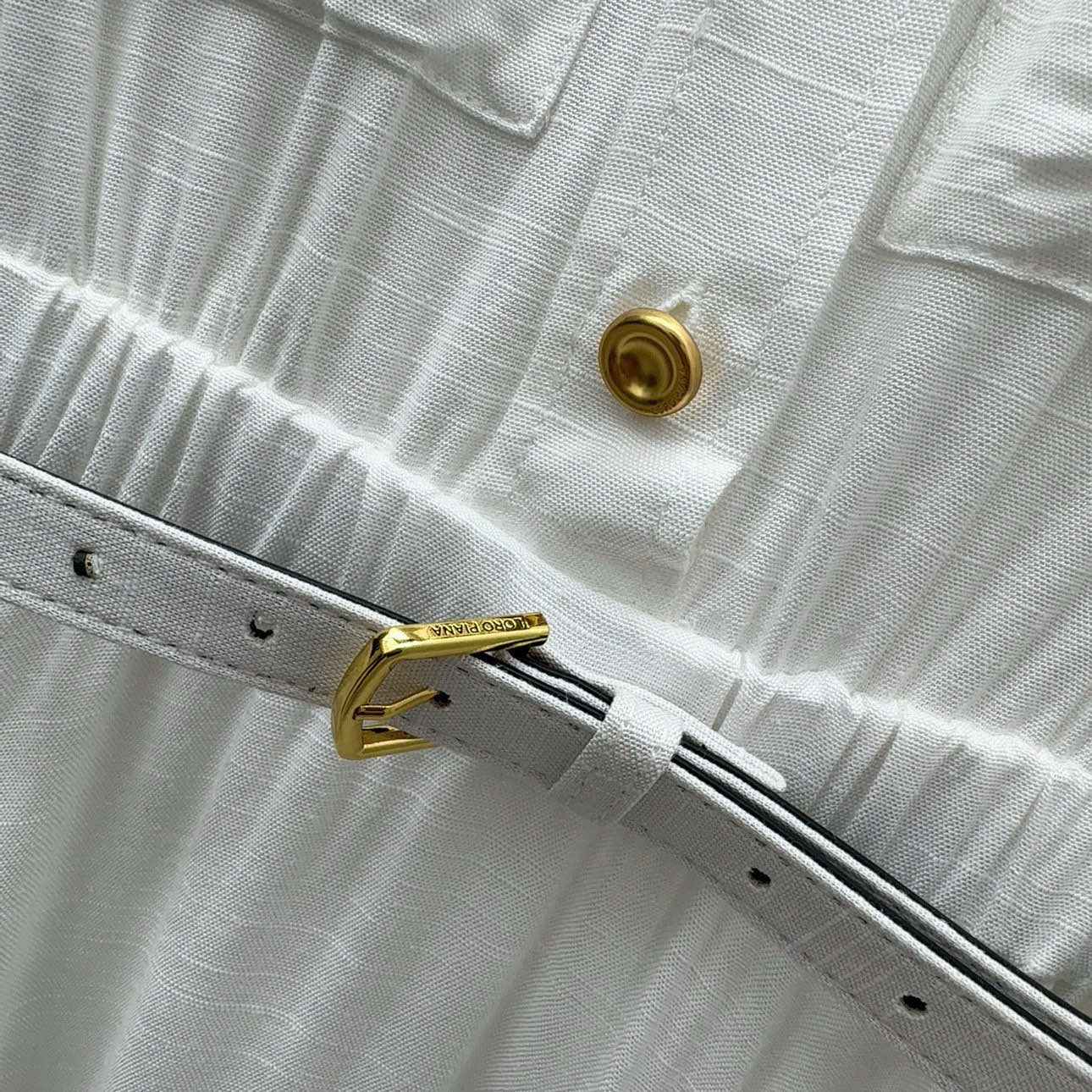 Metal-Stamped Shirt-Dressed Dress with Twirl Belt and Romantic Euphoria - 图片 6