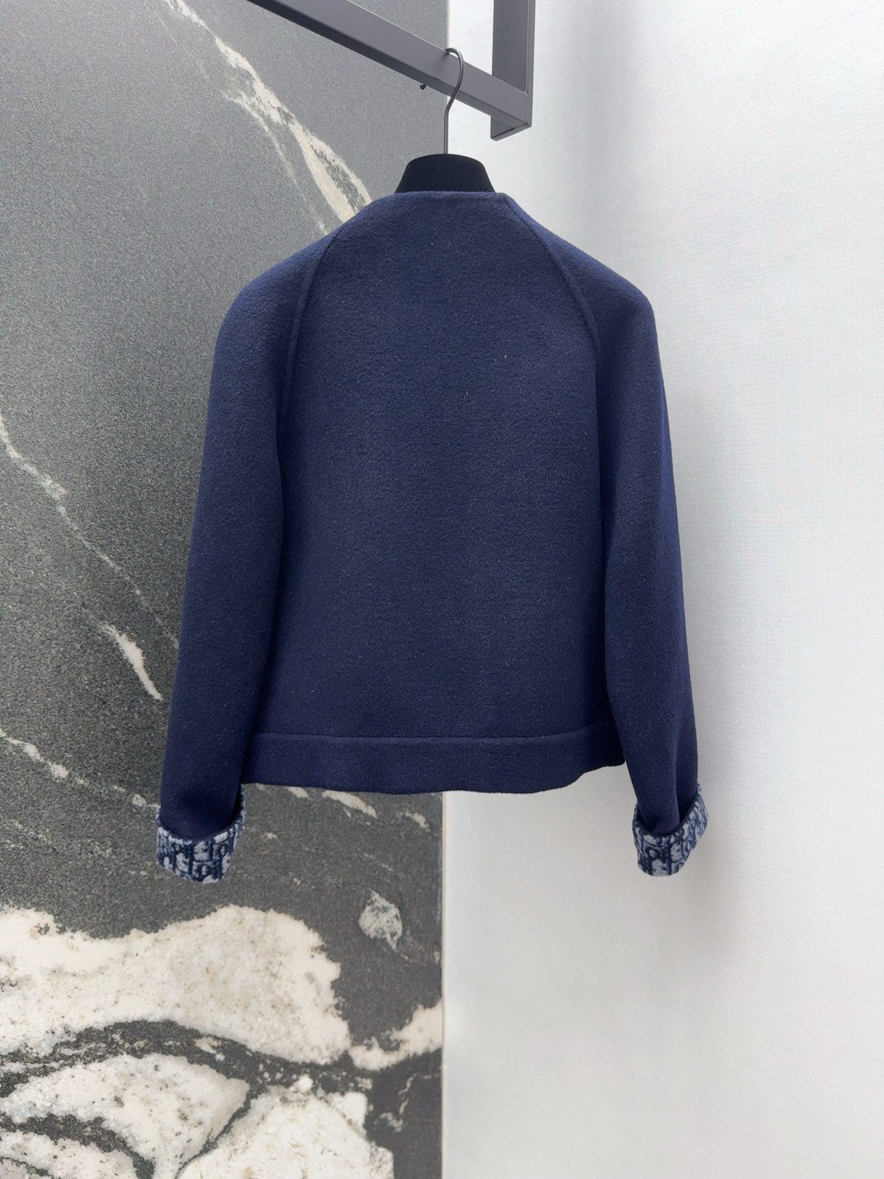 Dior Navy Blue Wool Reversible Short Jacket with Logo 9 i1754797396948 9125 0 8