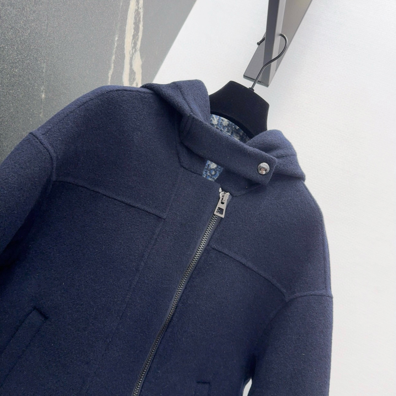 Classic Logo Wool Blend Hooded Jacket, Handmade Double-Sided Coat 2 i1754797989952 4883 0 1