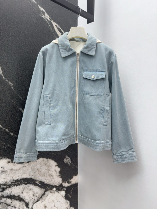 Vintage Denim Jacket with Hood,Light Blue Wash,Casual Loose Fit Outerwear 1 Vintage Denim Jacket with Hood,Light Blue Wash,Casual Loose Fit Outerwear