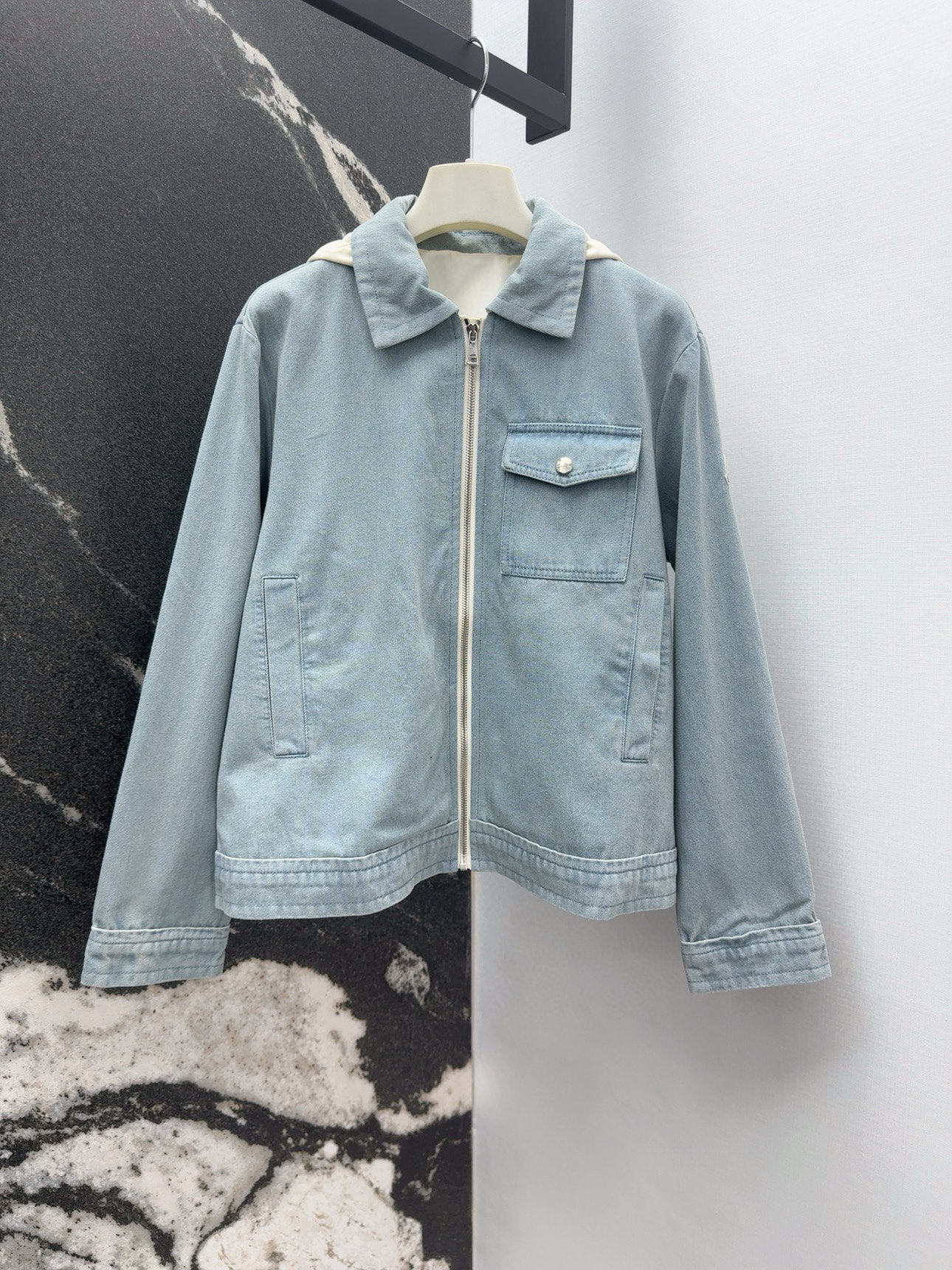 “Red-Danning Blue-Cleaning Cowboy Jacket with Removable Hat and Insulation Kit” - 图片 1