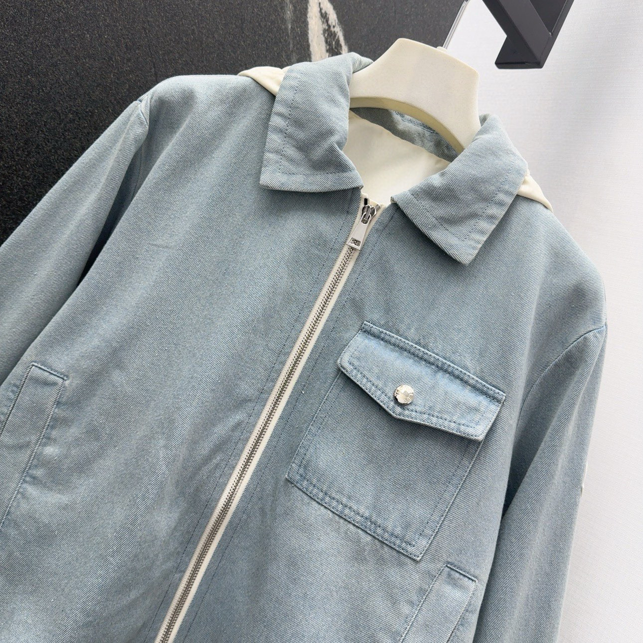 “Red-Danning Blue-Cleaning Cowboy Jacket with Removable Hat and Insulation Kit” - 图片 2