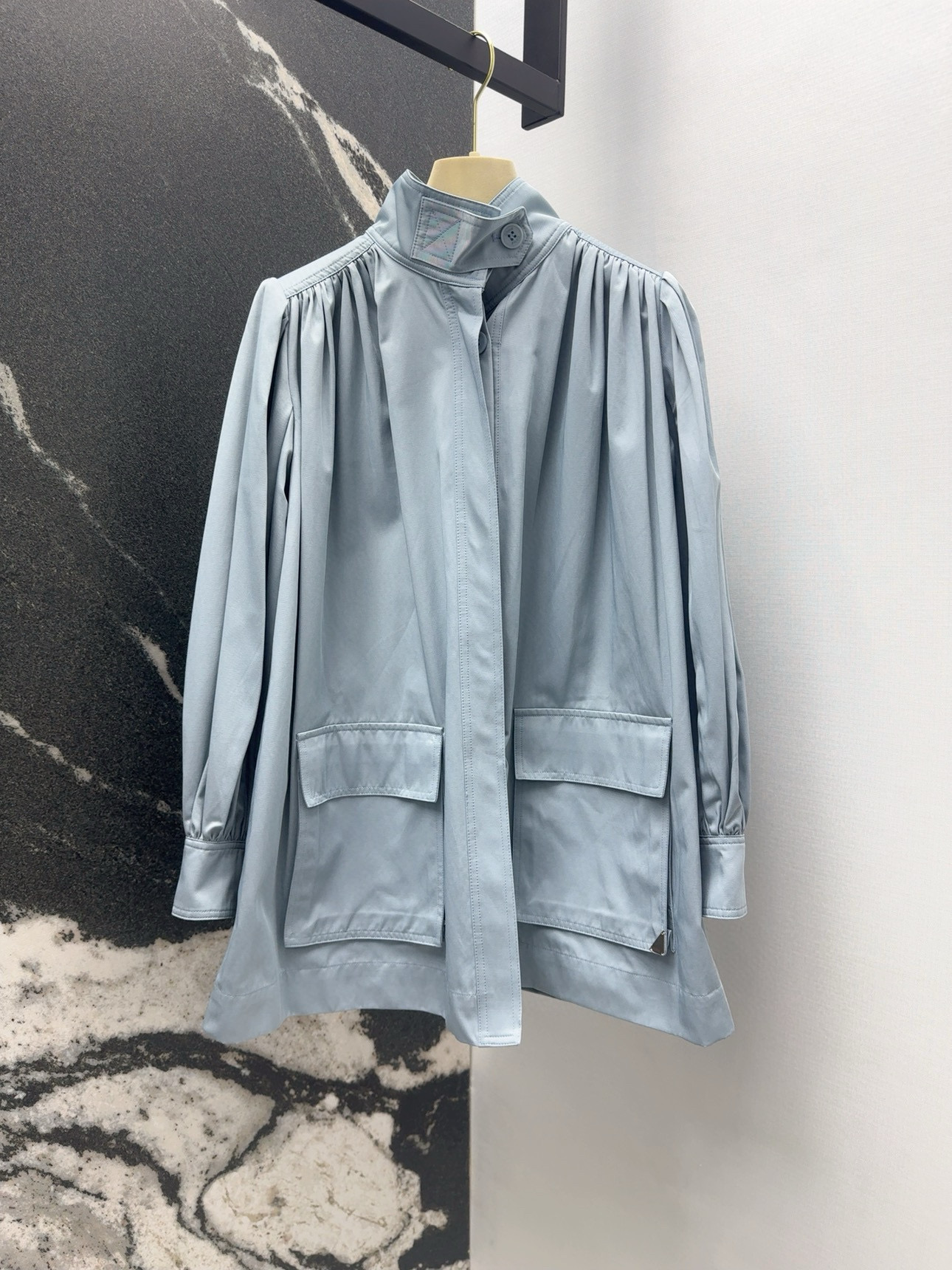 “CH~E 25SS Morning & Autumn Coiled Long Coats: Stylish One-Size Female Suit with Cotton Fabric”