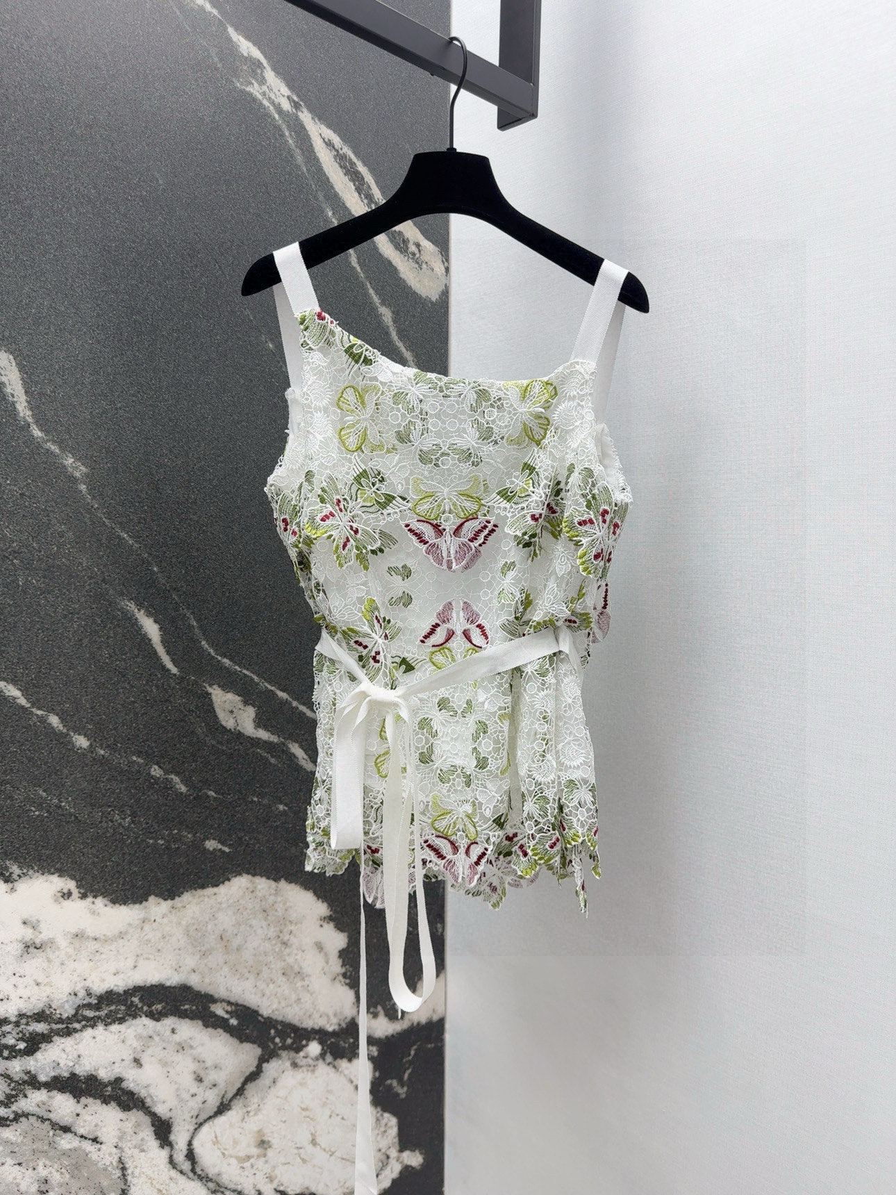 CD 25SS “Spring and Summer New Heavy Butter’s Lacey” Shirt with Butterflies and Laces - 图片 2