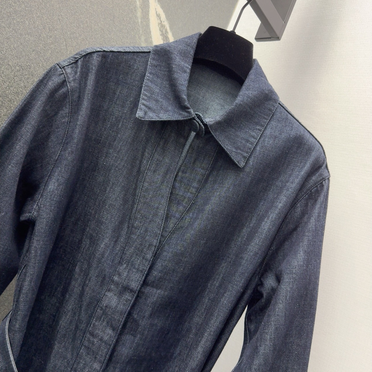 “New Women’s Cowboy Shirt Dress with Retro Circle Belt – Stylish and Custom-Made” - 图片 3