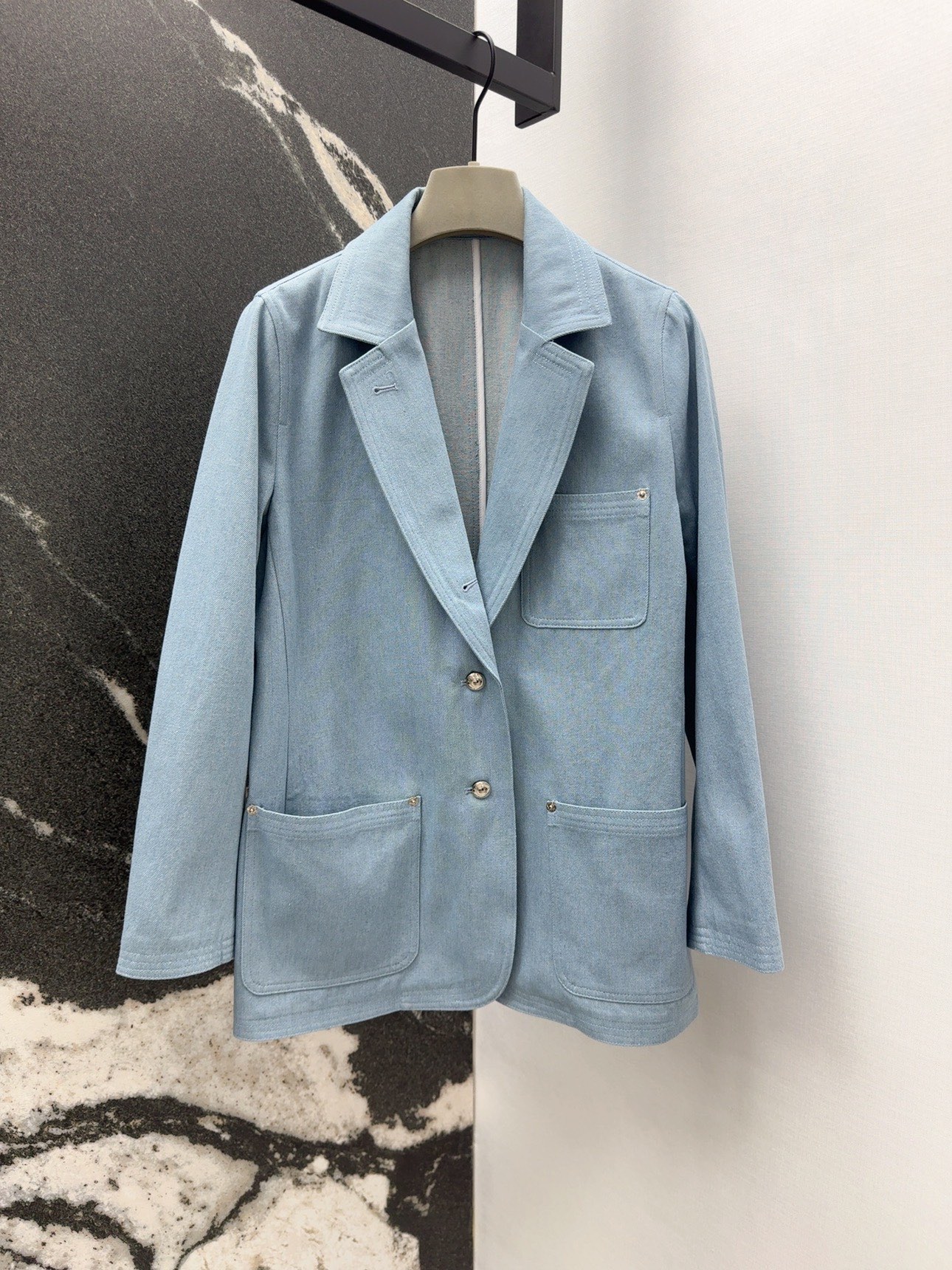 Title: Stupendous Female Clothes TB 25SS Autumn School Wind Cowboy Leisure Suit Summary: Original female clothes with autumn school wind-themed cowboy leisure suit, tailored for a sweet and stylish look. - 图片 1