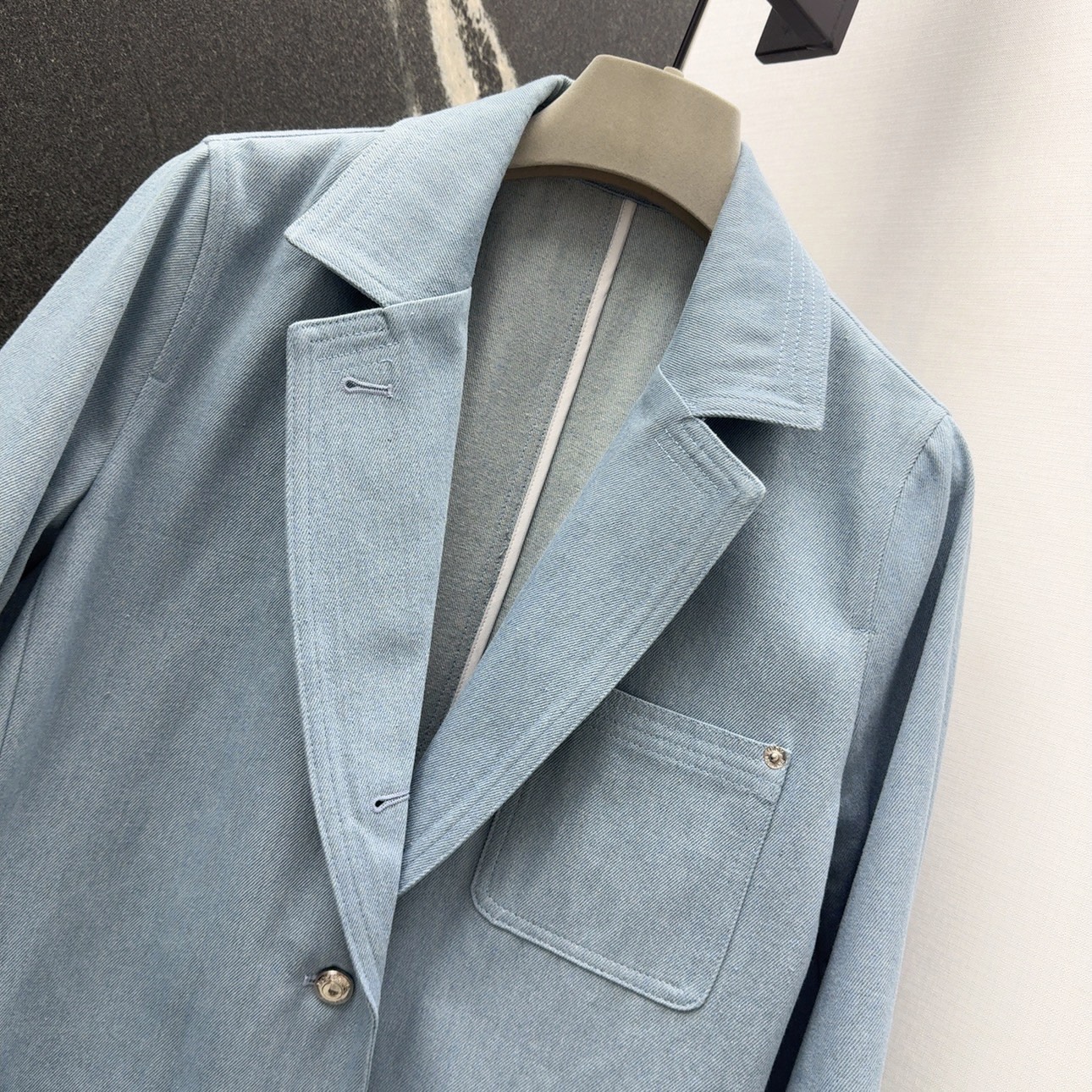 Title: Stupendous Female Clothes TB 25SS Autumn School Wind Cowboy Leisure Suit Summary: Original female clothes with autumn school wind-themed cowboy leisure suit, tailored for a sweet and stylish look. - 图片 2