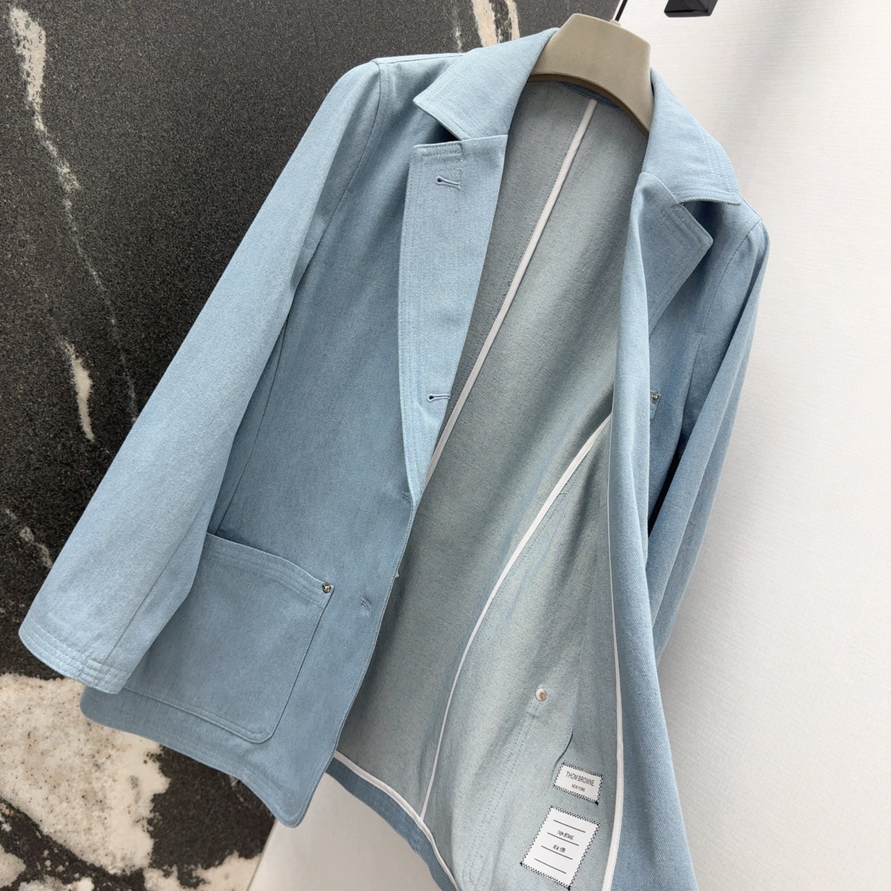 Title: Stupendous Female Clothes TB 25SS Autumn School Wind Cowboy Leisure Suit Summary: Original female clothes with autumn school wind-themed cowboy leisure suit, tailored for a sweet and stylish look. - 图片 6