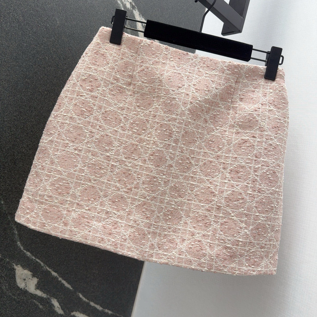 Dior-Inspired Pink Tweed Mini Skirt, Classic A-Line Silhouette 2 i1756529876313 3553 0 2