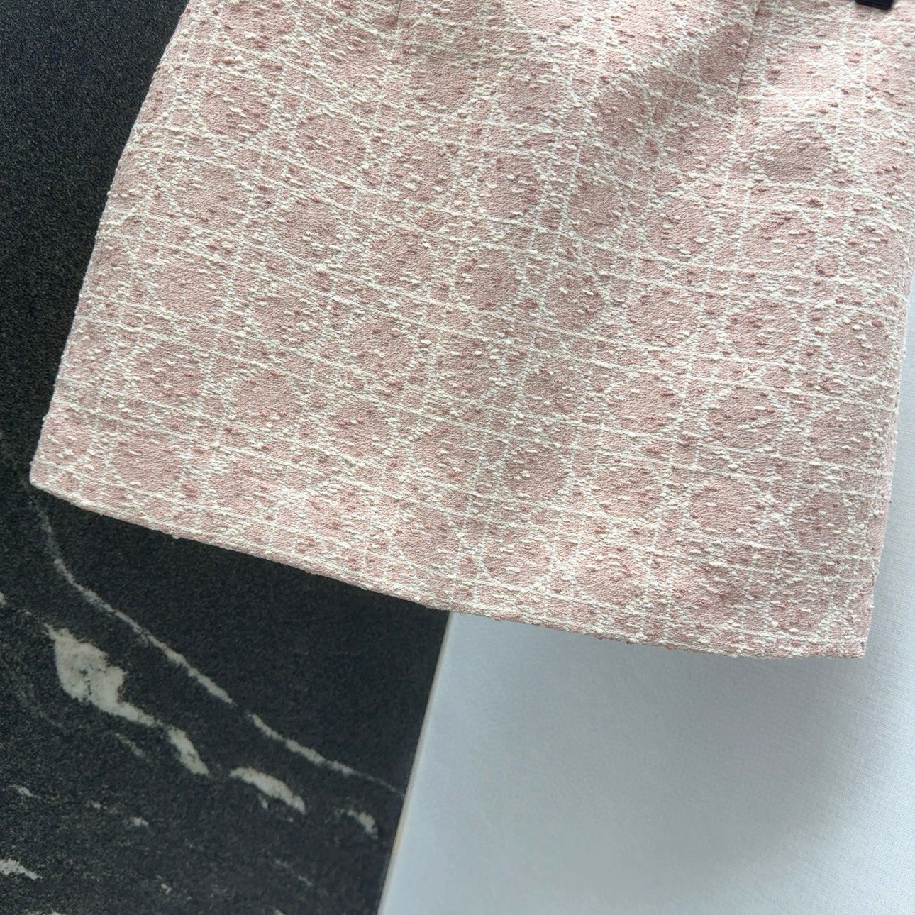 Dior-Inspired Pink Tweed Mini Skirt, Classic A-Line Silhouette 6 i1756529876327 1992 0 6