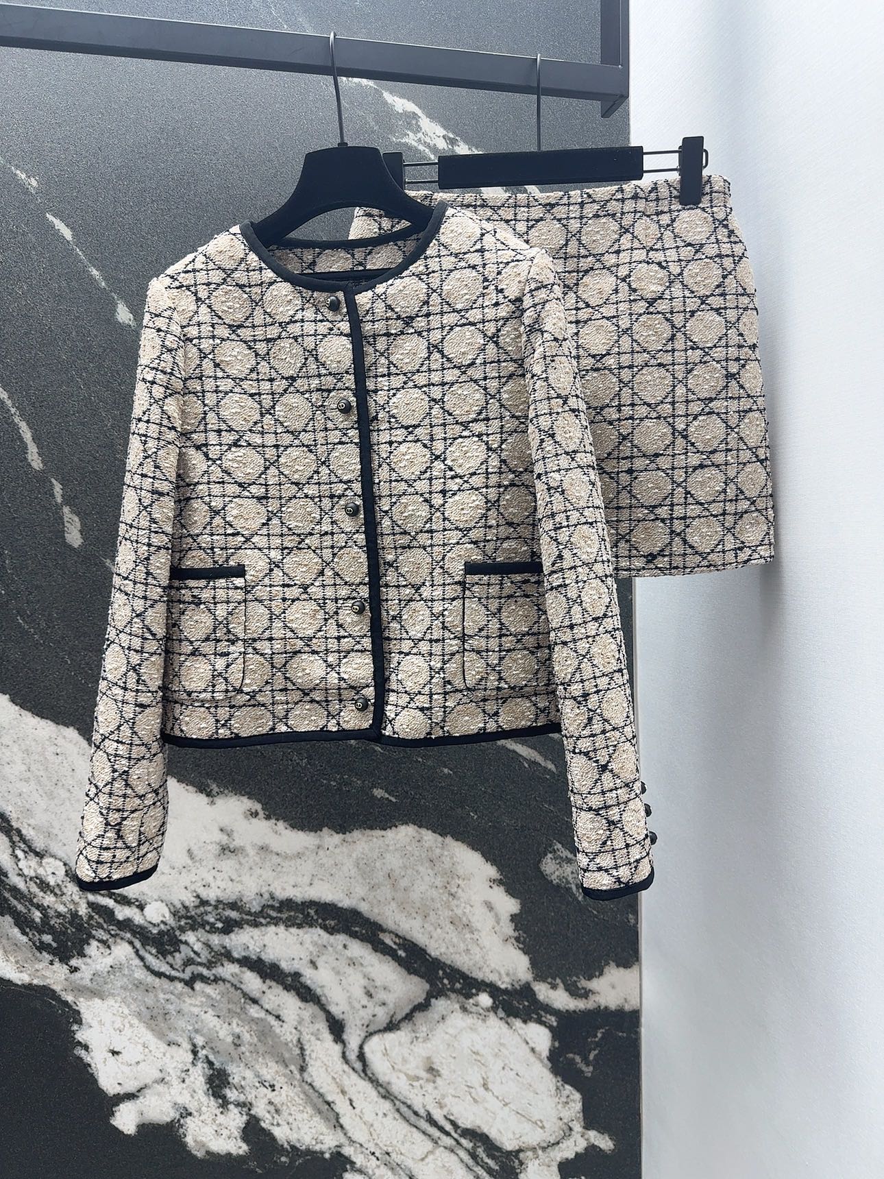 Elegant Tweed Skirt Suit Set - Cropped Jacket & A-Line Skirt - Miss D Limited 2 i1756707864443 4668 0 1