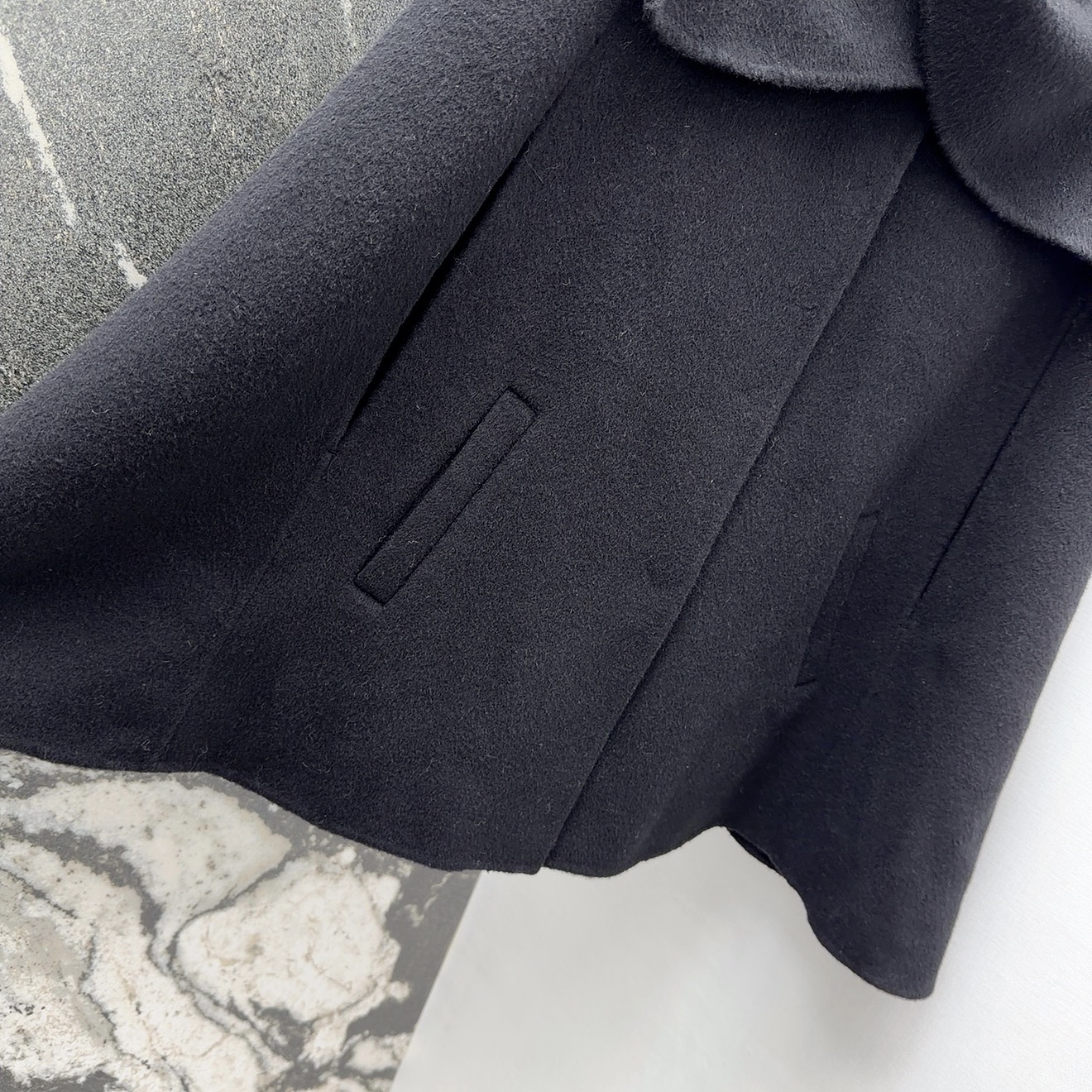 Elegant Wool Blend Cape Coat with Pearl Buttons - Chic Winter Style 7 i1759904289030 4051 0 7