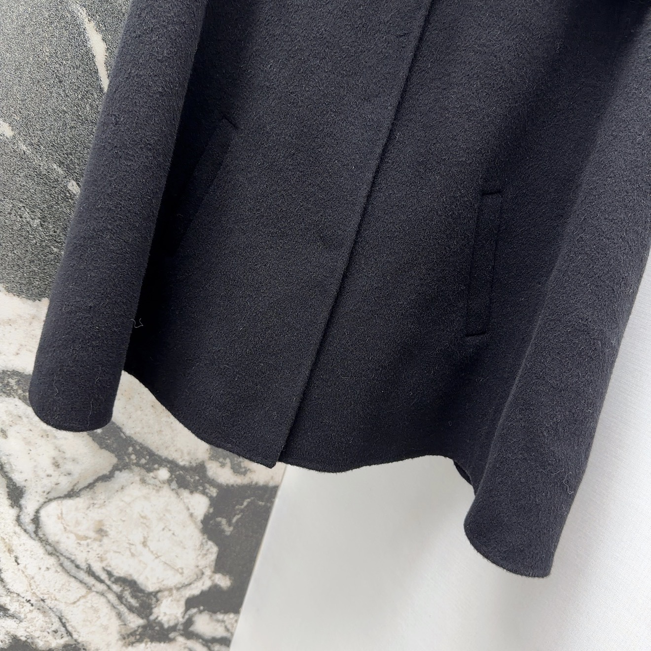Elegant Wool Blend Cape Coat with Pearl Buttons - Chic Winter Style 6 i1759904289048 5979 0 6