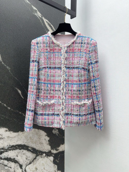Elegant Tweed Jacket, Stylish Outerwear for Women, Pink and Blue, S-L Sizes 1 Elegant Tweed Jacket, Stylish Outerwear for Women, Pink and Blue, S-L Sizes