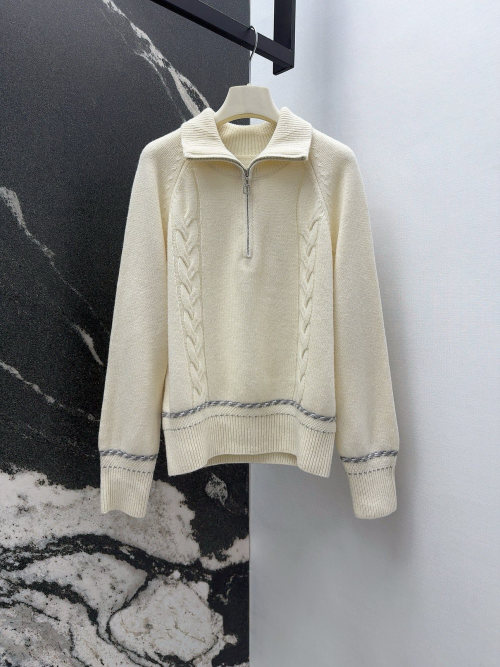 Winter Half Zip Knitted Pullover Sweater, Cable Knit Wool Blend 1 Winter Half Zip Knitted Pullover Sweater, Cable Knit Wool Blend