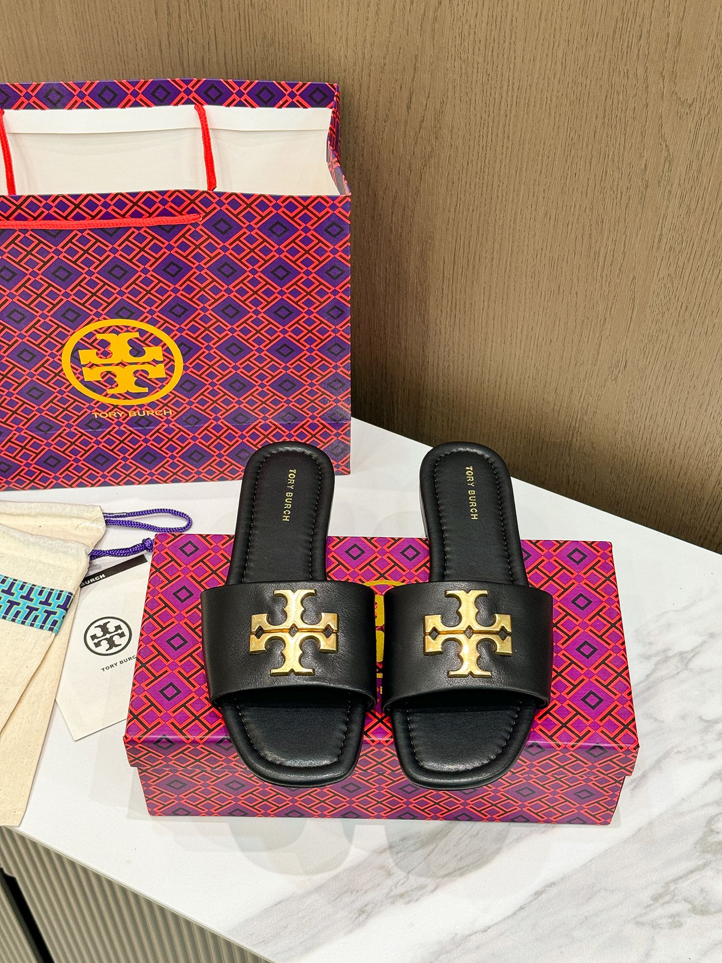 Tory Burch Flat-Bed Slippers: Trade Orders, Quality Materials, Cozy Comfort, Packaging Option - 图片 2