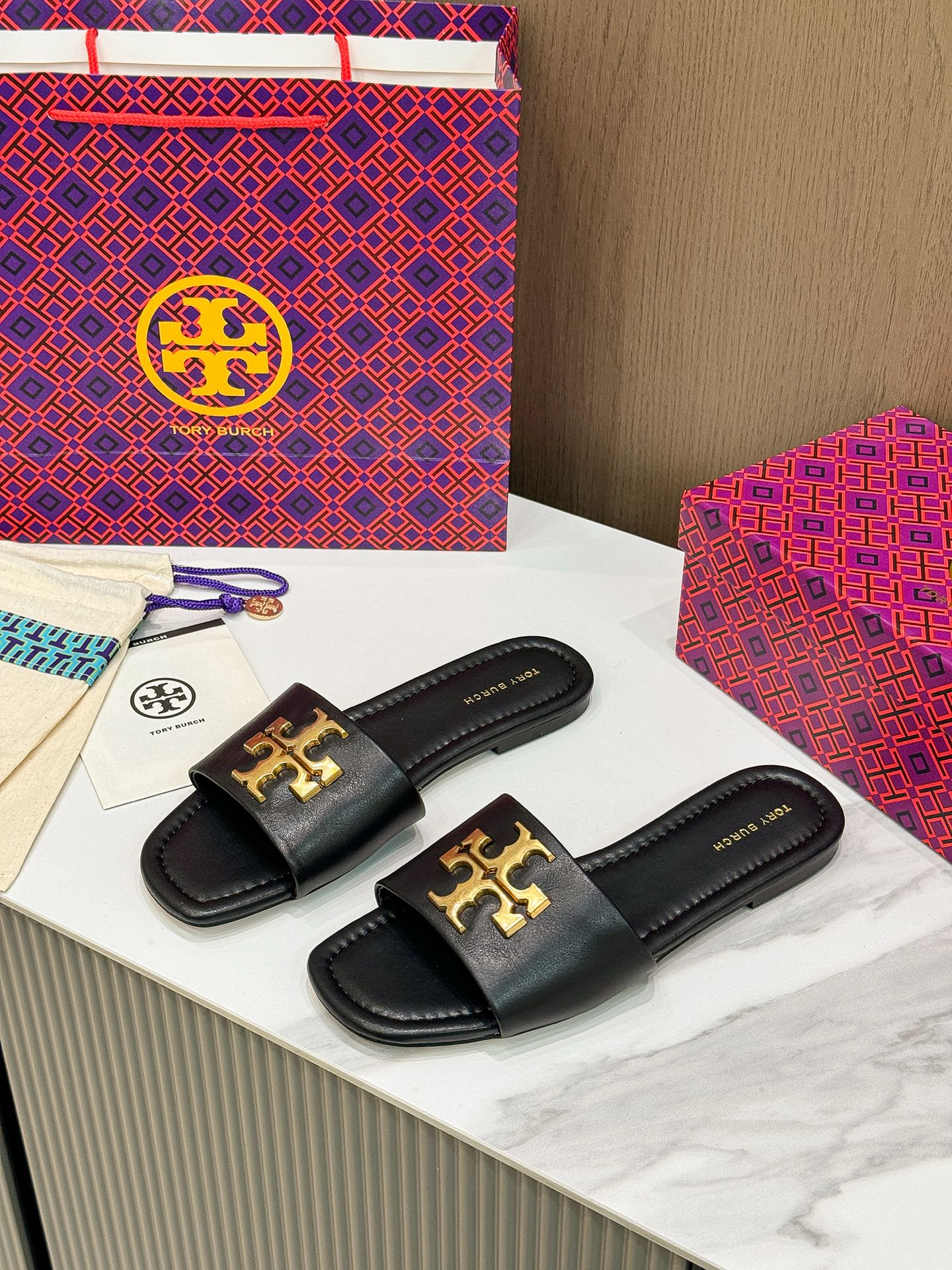 Tory Burch Flat-Bed Slippers: Trade Orders, Quality Materials, Cozy Comfort, Packaging Option - 图片 8