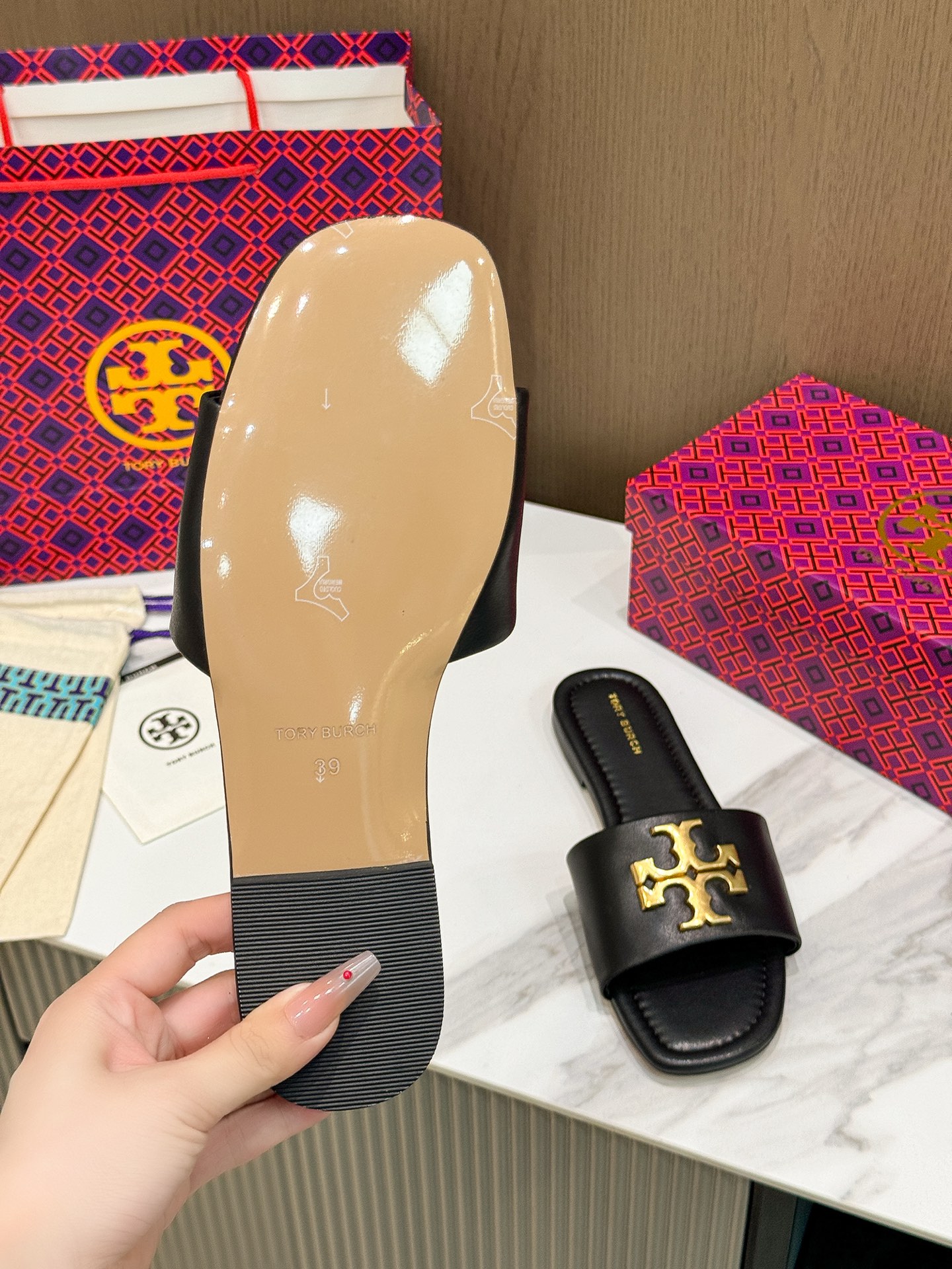Tory Burch Flat-Bed Slippers: Trade Orders, Quality Materials, Cozy Comfort, Packaging Option - 图片 6