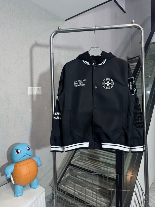 Evisu Embroidered Logo Varsity Jacket Heavy Craftsmanship Detachable Hood 1 Evisu Embroidered Logo Varsity Jacket Heavy Craftsmanship Detachable Hood