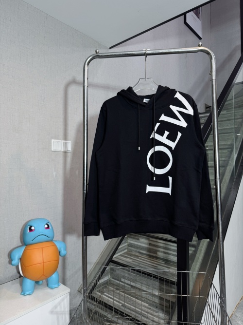 Loewe Sudadera con Capucha y Estampado de Logo Diagonal para Hombre y Mujer 1 Loewe Sudadera con Capucha y Estampado de Logo Diagonal para Hombre y Mujer