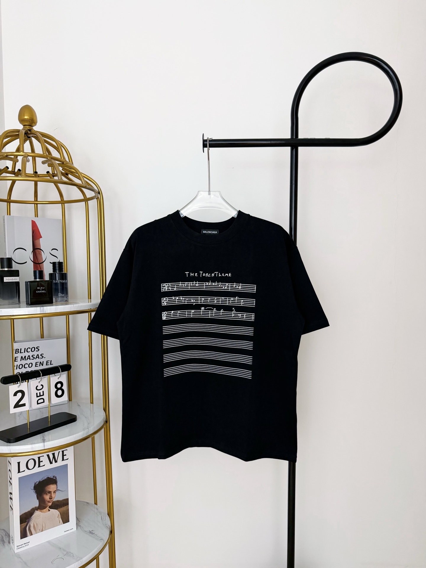 P70 número de modelo: HE196 Balenciaga-Balenciaga letra en el pecho bordada cuello redondo manga corta El tejido está h…