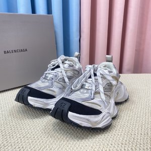 Balenciaga Shoes Sneakers Unisex Women Men Cowhide Rubber Track Sweatpants